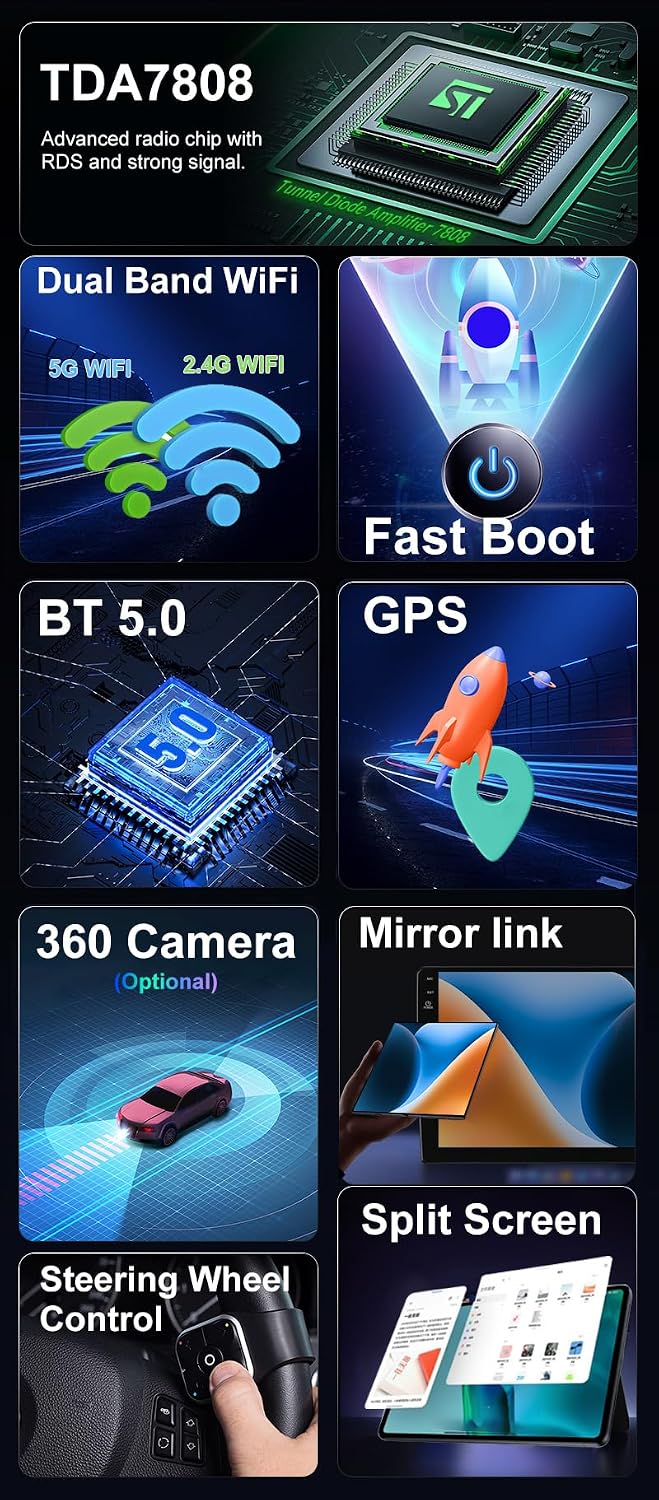 Eingebaut 4G DAB | Android 15 QLED Autoradio für Opel Holden Insignia (2008-2014) |6G+128G | Carplay
