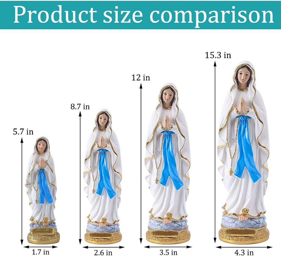 Lourdes Jungfrau Maria Statue, 5.7 inch katholische Gesegnete Jungfrau Maria Statuen, katholisches G