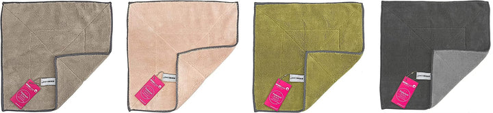 Kochblume Microfasertuch Farbmix Set 4-8-12er Set | Microfasertuch Putztuch 30 x 30cm | Aufnahmefähi