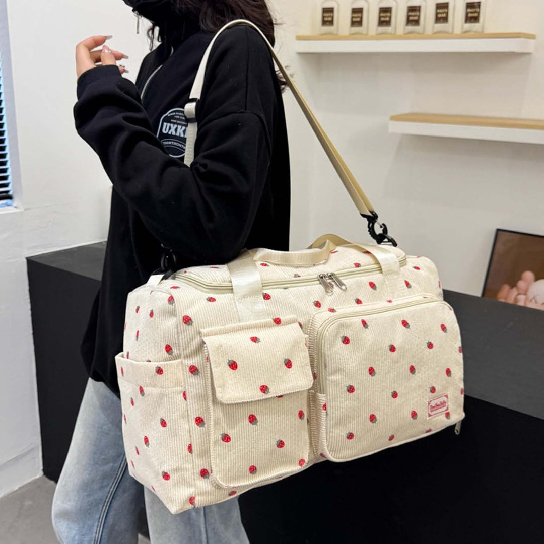 Sporttasche für Damen, Faltbare Reisetasche, Handgepäck, Fitnesstasche, Wochenendtasche mit Schuhfac