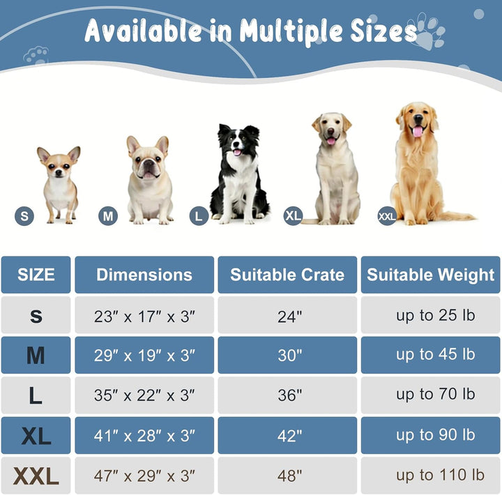 EMPSIGN Stilvolle Hundebett-Matte, Wendematratze (kühl und warm), wasserdichtes Futter, abnehmbarer,