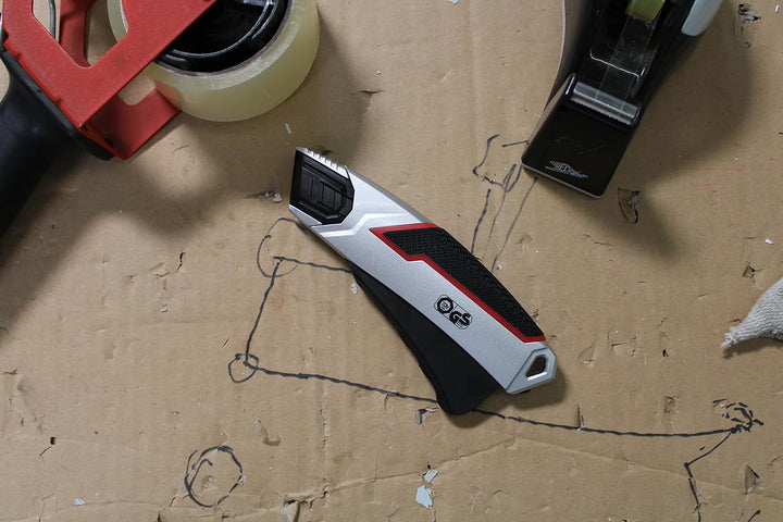 WEDO Cutter Safety aus Metall mit zurückfahrender Klinge, Sicherheitsmesser mit Hebel