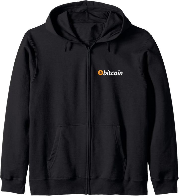 Bitcoin, Symbol, Logo, Zeichen, Schrift, Text, Münze, Hodl Kapuzenjacke
