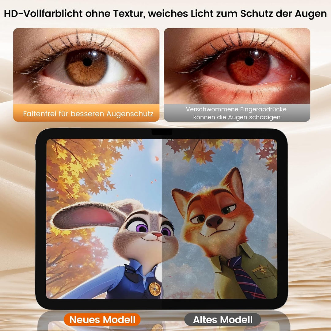 2 Stück 9H Schutzglas iPad 10,9 Zoll 10.Gen/iPad 11 Zoll A16 | Folierhilfe für Displayschutzfolien,