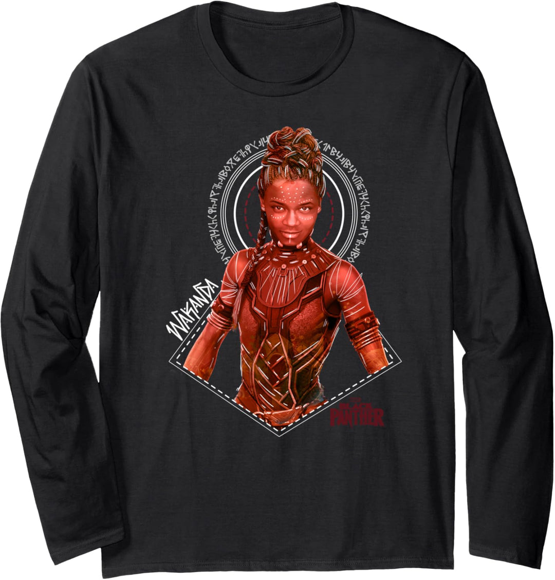 Marvel Black Panther Shuri Red Hue Portrait Langarmshirt
