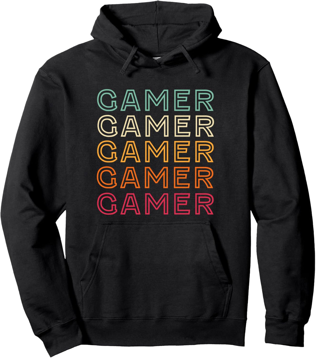 Lustiger Gamer Retro Vintage Gamer Pullover Hoodie