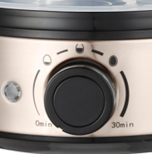 EMERIO elektrischer Eierkocher für 1-7 Eier | Satin Edition | manuelle Härtegradeinstellung/Timer |