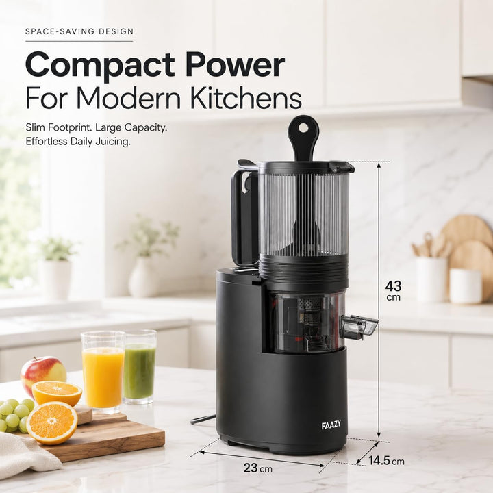 Entsafter Slow Juicer mit 130mm extra grossem Einfüllschacht - Saftpresse für ganzes Obst und Gemüse