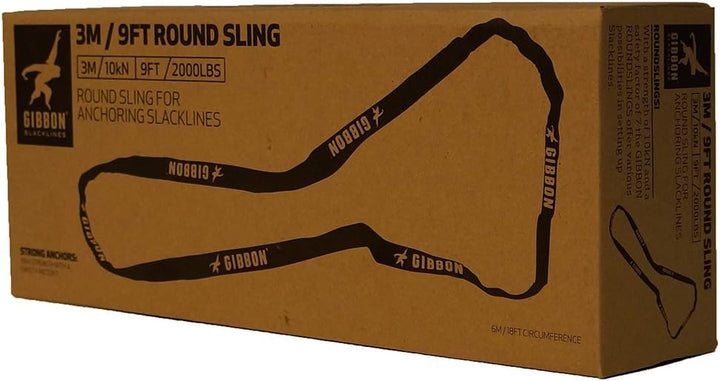 Gibbon Slacklines Bandschlinge Bandschlinge 3 Meter/9ft, schwarz, keine, 13352