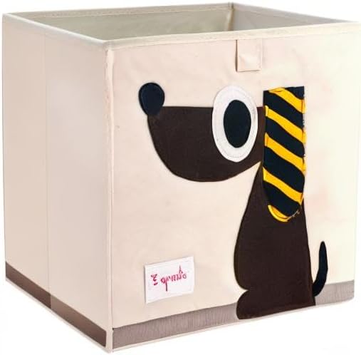 3 Sprouts Aufbewahrungsbox Hund Cremefarben, Cremefarben