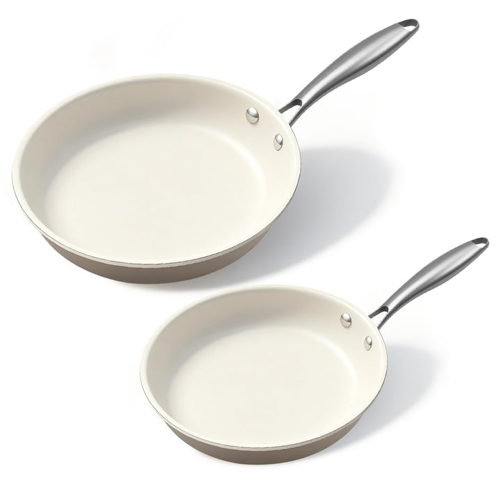 Antihaft Bratpfanne Keramik-beschichtet (23cm+27cm), 23cm+27cm