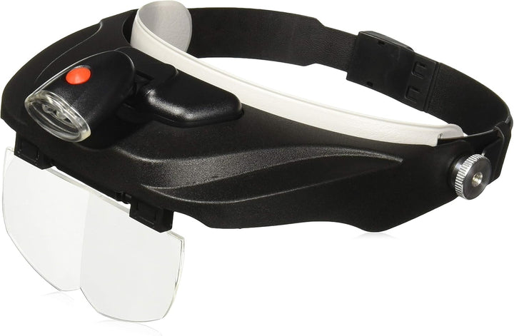 Carson MagniVisor Deluxe Komfort Kopflupe mit abnehmbarer LED Lampe und Wechsellinsen (CP-60) MagniV