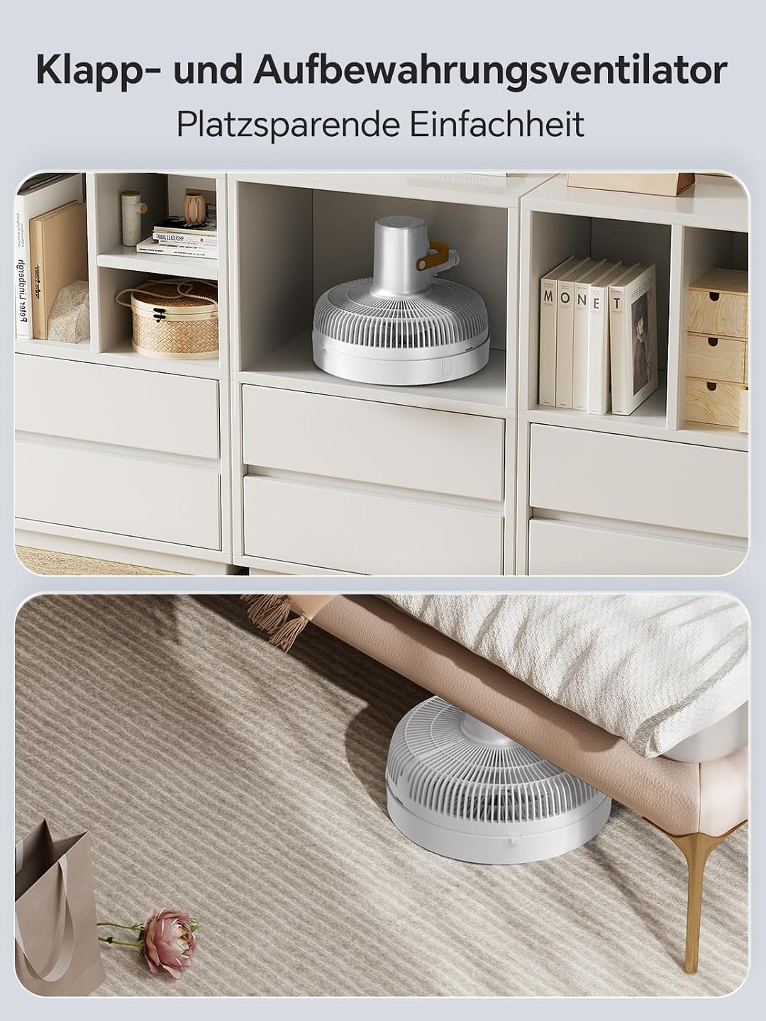 shinic 35 cm Standventilator mit Fernbedienung, weiss