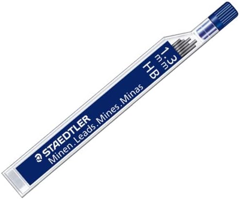 STAEDTLER Mars Micro Carbon 250 HB-Bleistiftminen, 1,3 mm, 4 Röhren/Packungen (48 Minen) HB