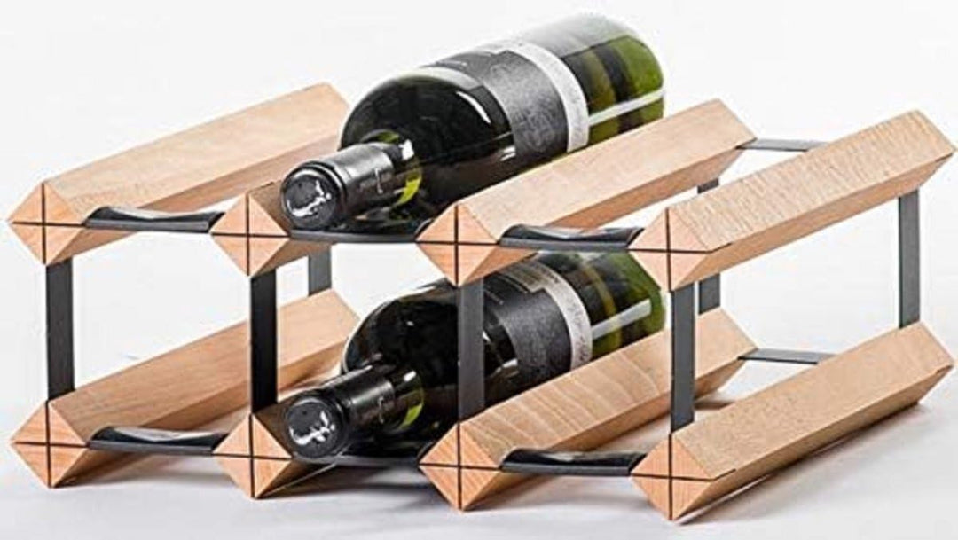 SMH LINE® klassisch Premium Weinregal aus Metall Holz luxuriösem Design Flaschenregal Weinschrank Fl