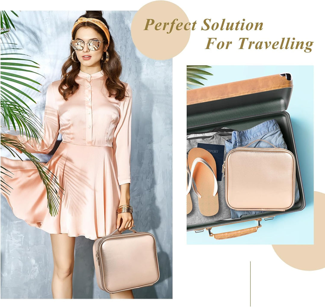 Kosmetiktasche Schminktasche Kosmetikbeutel Reise Organizer, Makeup Tasche mit Griff und verstellbar