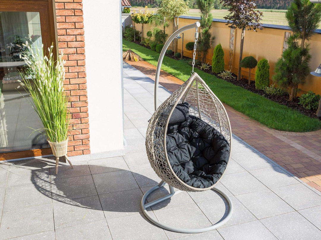 Hängesessel Kissen, Polster, Auflage für Polyrattan &amp; Rattan Hängeschaukel, Sitzauflage für Hängekor