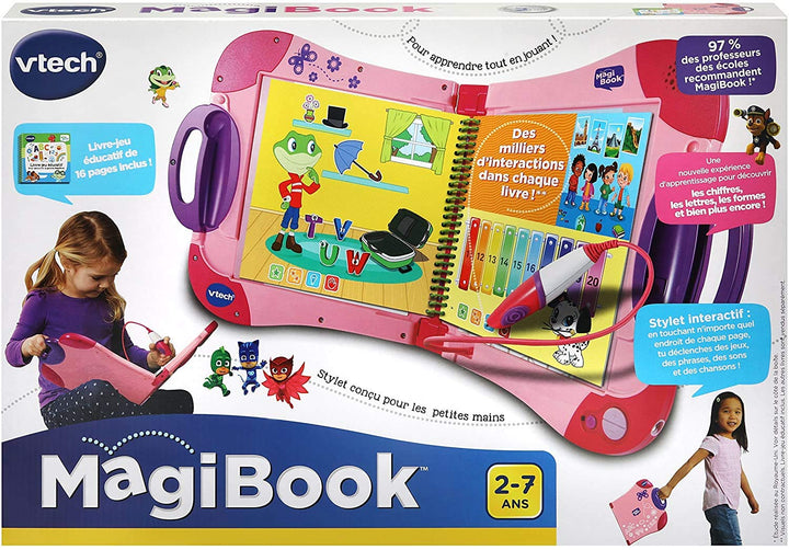 VTech – 602155 – MagiBook Starter Pack, Rosa (französischsprachig), Rosa