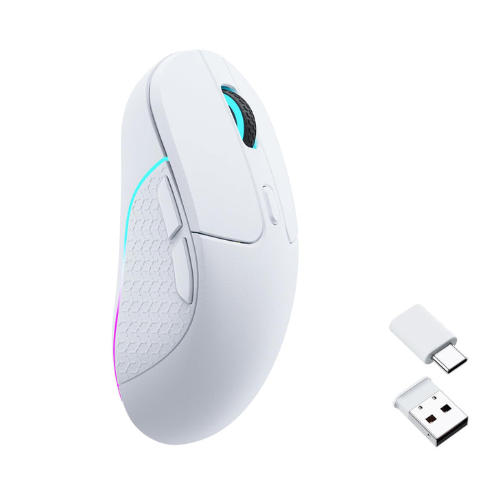 Keychron M3 programmierbare kabellose Maus, 2,4 GHz/Bluetooth 5.1/USB-C-Anschluss, 26000 DPI, PAW339
