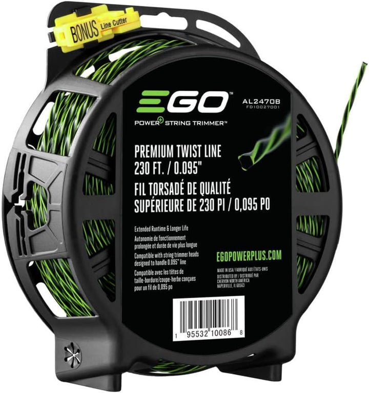 EGO AL2470B Premium Twist String, Zweikomponenten-Trimmerfaden (Bulkverpackung), Grün Zweikomponente