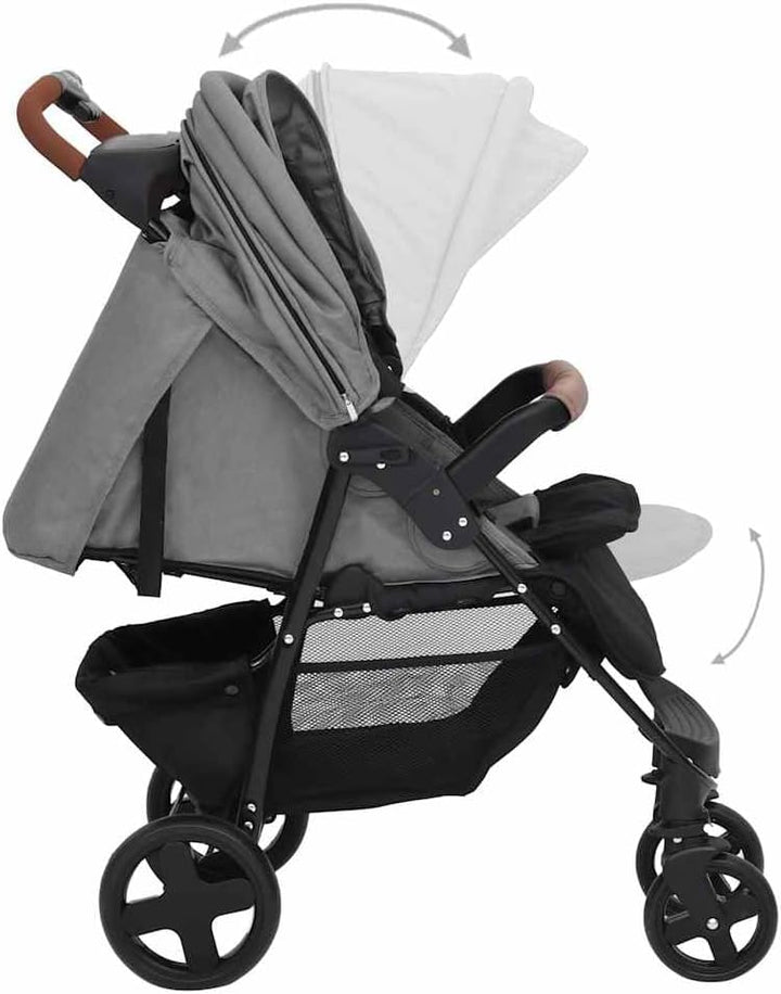 vidaXL Kinderwagen 2-in-1 Klappbar Kombikinderwagen Kinder Baby Buggy Sportwagen Reisebuggy Babywage