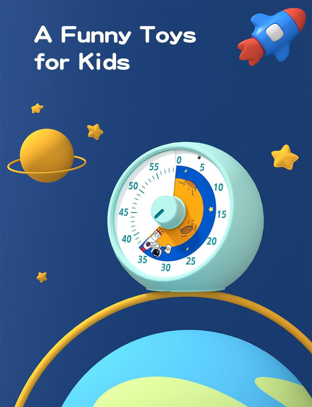 Visueller Timer für Kinder, 60-Minuten Countdown für Klassenzimmer Büro Küche, Schreibtisch Timer Ki