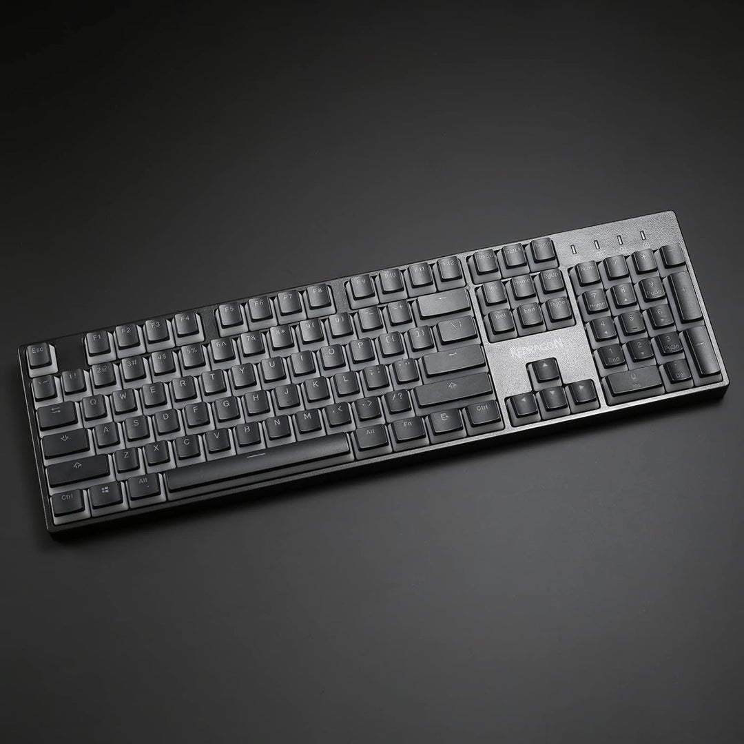 Redragon A130 Schwarze Pudding Tastenkappen, 104 Tasten Standard Doubleshot PBT Tastenkappensatz mit