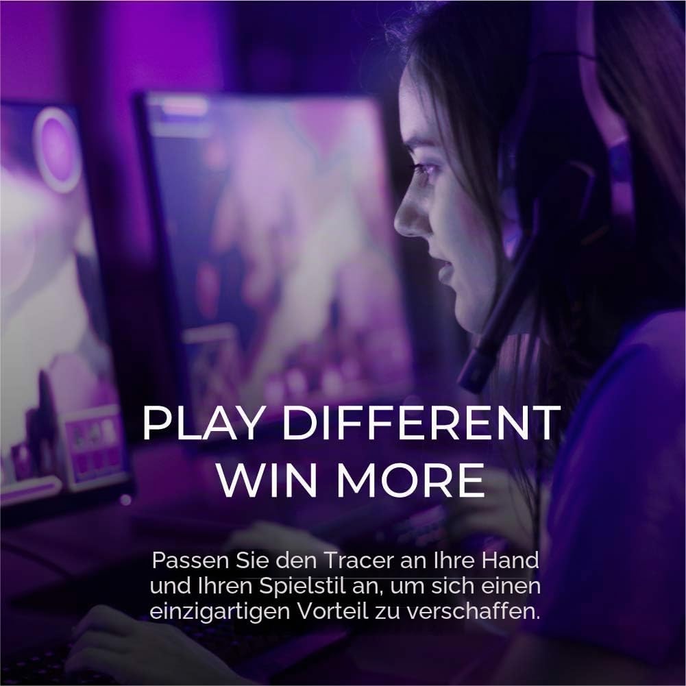 Swiftpoint Tracer Wired Gaming Mouse: 13 Programmable Buttons, 2 Pressure Sensors, Side Buttons, 120