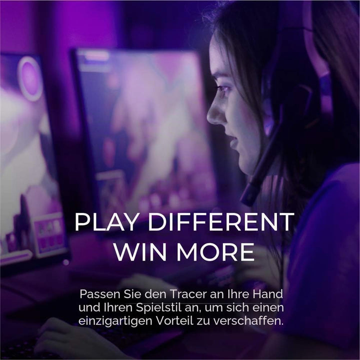 Swiftpoint Tracer Wired Gaming Mouse: 13 Programmable Buttons, 2 Pressure Sensors, Side Buttons, 120