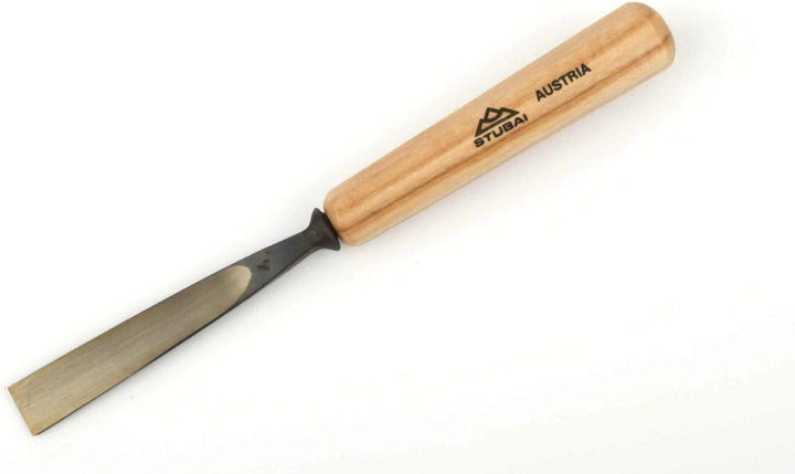 STUBAI Stemmeisen Stechbeitel Serie 52 - Form 4 | Gerades Flacheisen - 85 mm, mit Holzgriff, zum Vor