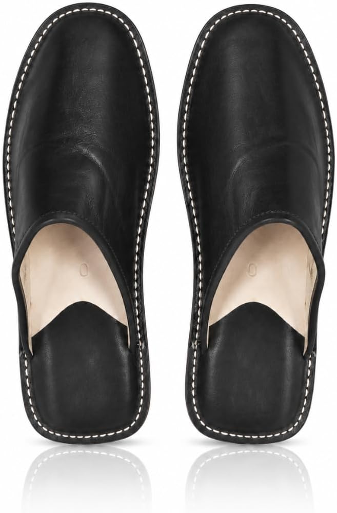 100% Leder Solide und Bequeme Hausschuhe für Damen und Herren für Zuhause oder Outdoor - Traditionel