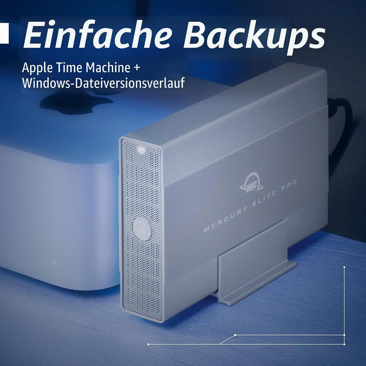 OWC Mercury Elite Pro - Gehäuse, USB 3.2 Gen 1 (bis zu 5 Gb/s), leise, lüfterloser Betrieb, 3,5-Zoll