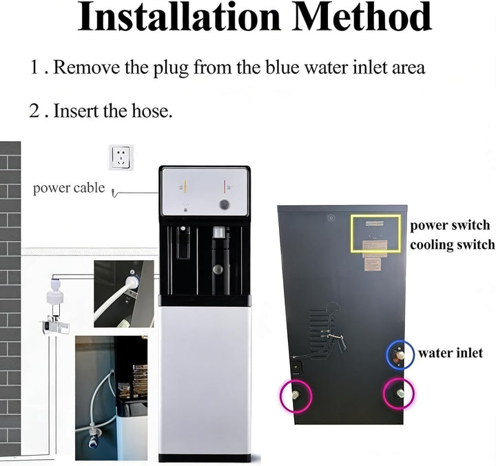Wasserspender Freistehend, Wasserfilter, Warm Kalt, Haus Büro