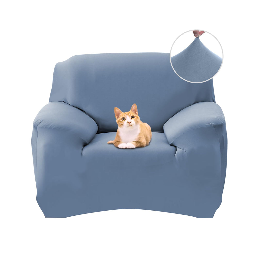 Jaotto Sofabezug 1 Sitzer Elastischer Stretch Spandex Sofa Überwürfe Sofahusse Antirutsch Waschbar S