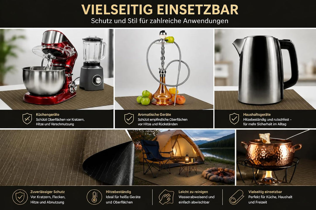 FireMat Gold Edition (150x100cm) feuerfeste Unterlage Premium Version – rutschfest - Lapitron / para