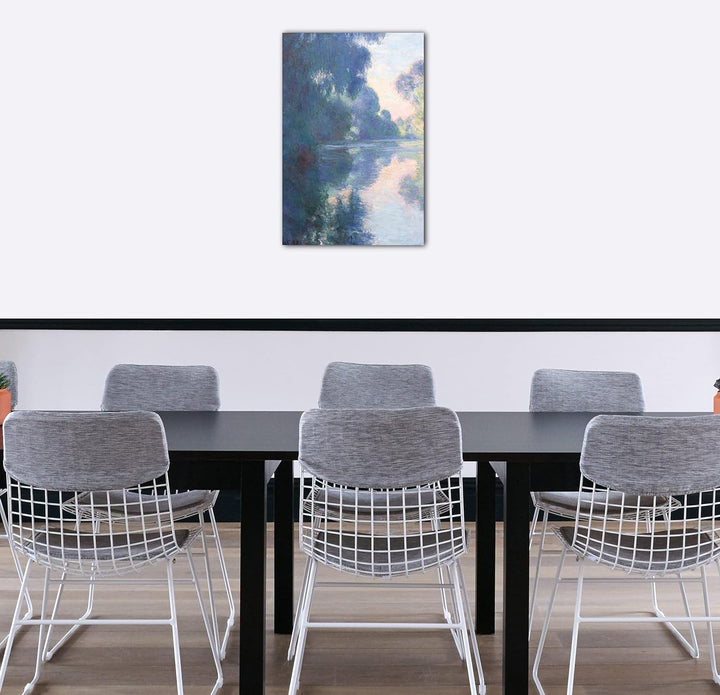 Printed Paintings Leinwand (60x80cm): Claude Monet - Morgen auf der Seine 60x80 cm, 60x80 cm
