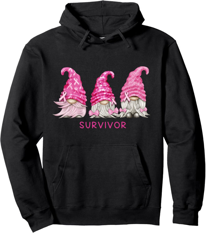 Brustkrebs-Überlebender-Gnom Pullover Hoodie