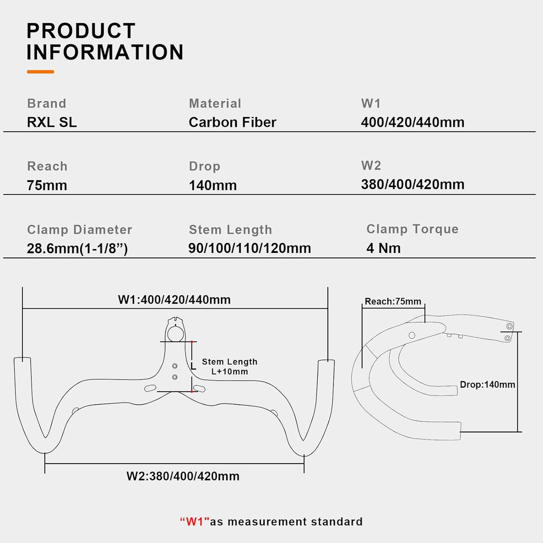 RXL SL 1-1/8" Kohlefaser Rennrad Lenker Internes Routing 3K matt Integrierte Carbon rennrad Lenker 4