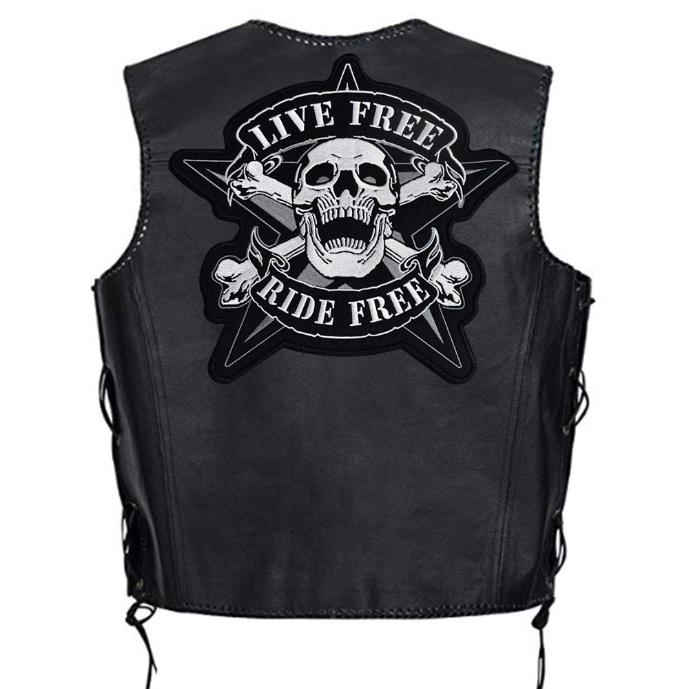 Graceful life Large Biker Motorcycle Back Patches (3) lila, lila