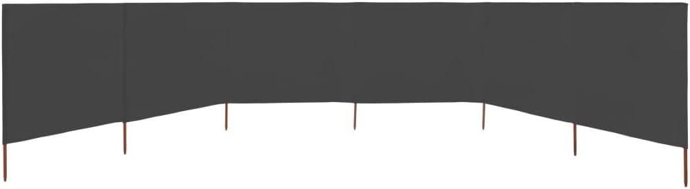 Gecheer Faltbarer Windschutz 800 x 80 cm Grau | füt Strand, Camping und Garten, Vliesstoff und Holzp