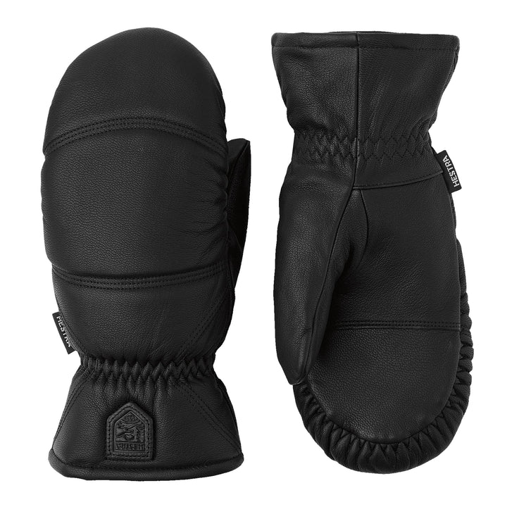 Hestra Winter-Skihandschuhe: Herren und Damen Leder-Box-Fäustlinge für kaltes Wetter Schwarz 8, Schw