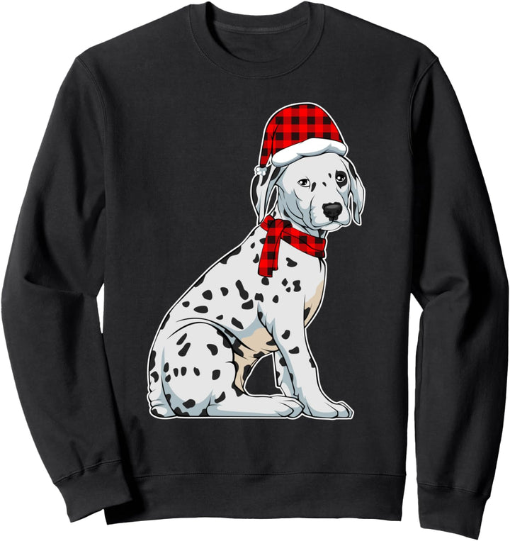 Dalmatiner Weihnachtsmütze Weihnachten Punkte Flecken Hunde Sweatshirt