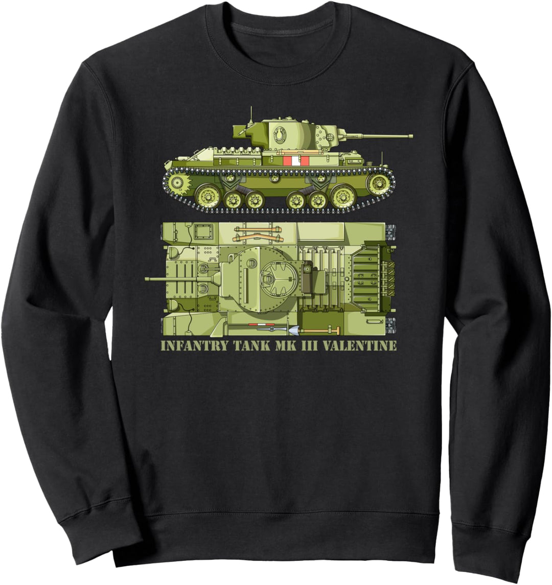 Mark III Valentine Infanteriepanzer Britischer WW2 Panzer Sweatshirt
