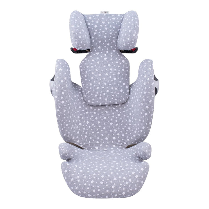 JYOKO Kids Bezug für Autositz Kompatibel mit Cybex Solution M und Pallas B - Fix (White Star), WHITE