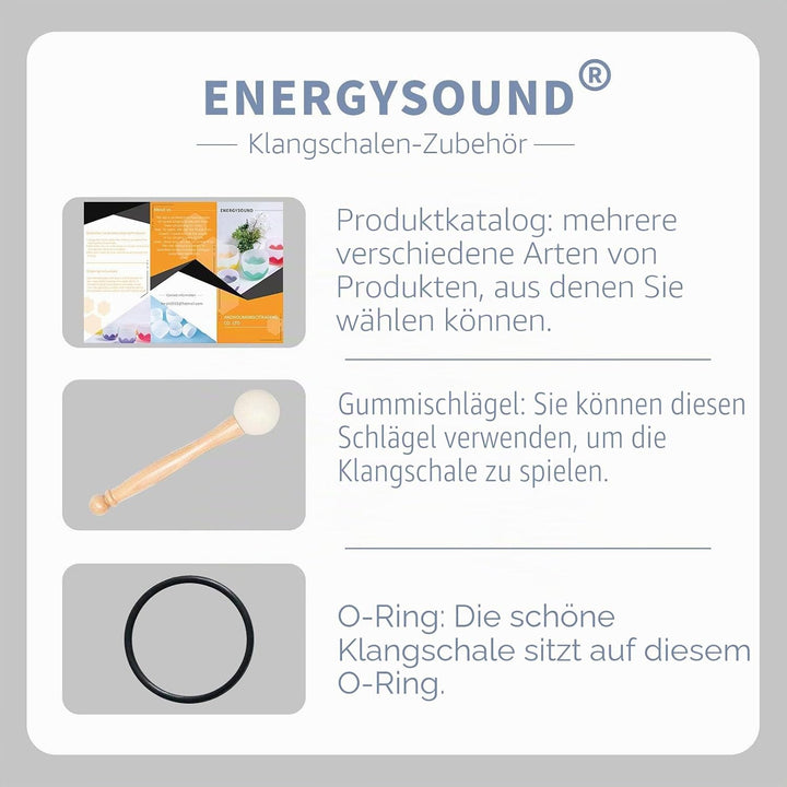 ENERGYSOUND 432 Hz Crystal Klangschale C Root Chakra Red Farbe Matt Klangschale 10 Zoll 25cm