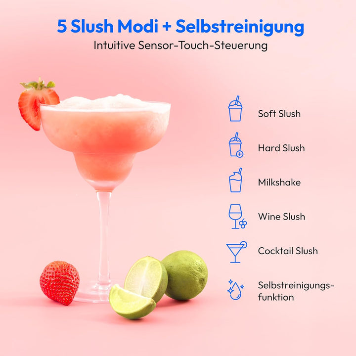 MEDION Slush Maschine (2,6 Liter Slush-Eis Kapazität, 1,9 Liter Fassungsvermögen, Slush Ice Maker fü