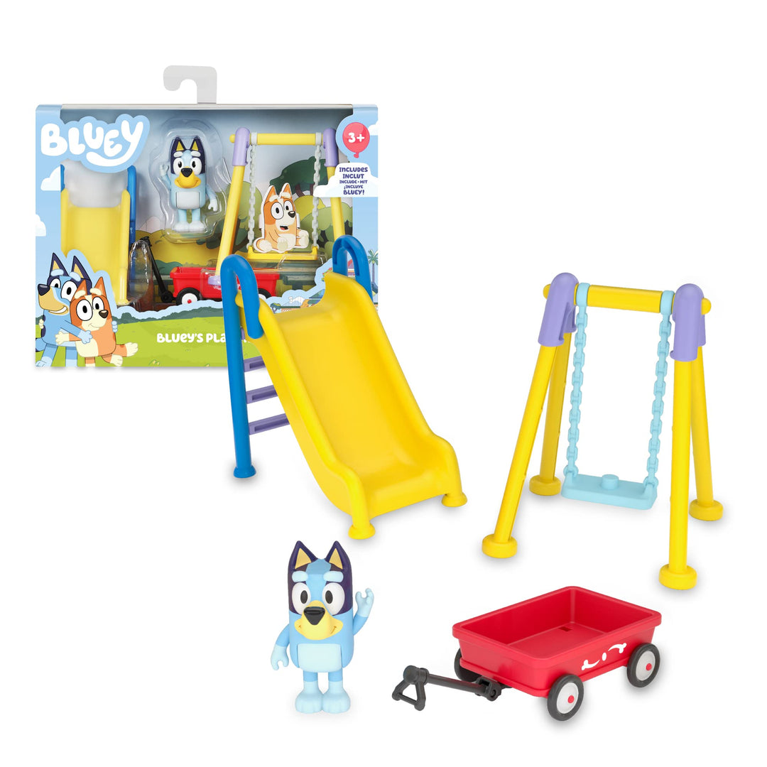 Giochi Preziosi Bluey Playset Spielplatz, Spielset mit Bluey-Figur, ca. 7 cm, wie im Fernsehen, für