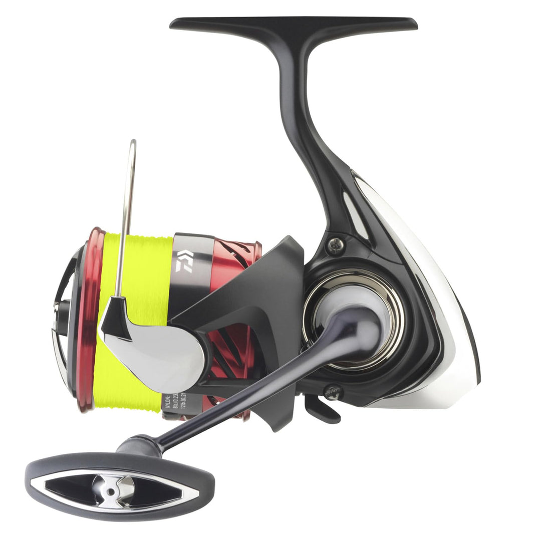DAIWA 23 Ninja LT, Bespult mit Gelbem J-Braid X4, Angelrolle, Spinnrolle, Frontbremse 4000-C, 4000-C