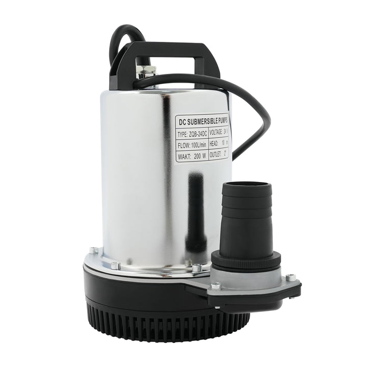 24V DC Tauchpumpe 200W Edelstahl 6000 Liter 10m Förderhöhe Garten