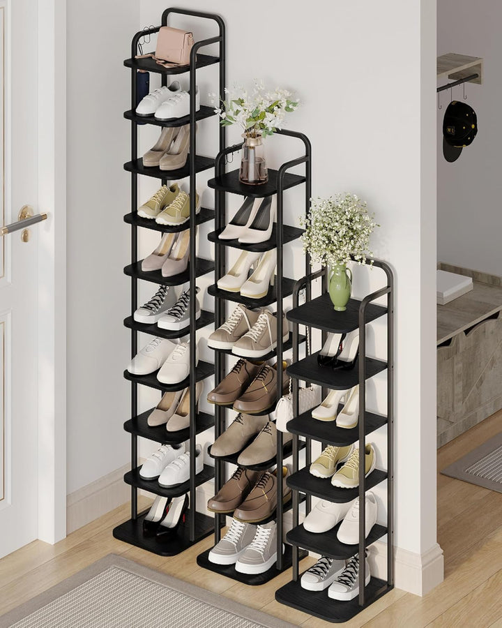 Hzuaneri Vertikales Schuhregal, 10-Stöckige Schuhregale, Schuhturm Für Kleine Räume, Freistehend, Ve